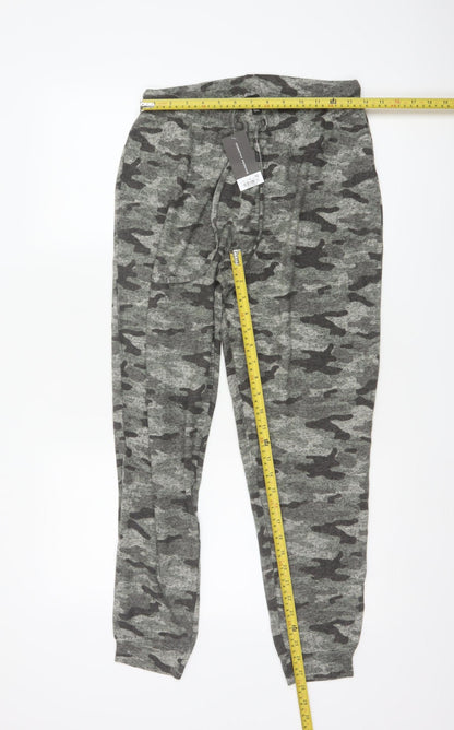 Dorothy Perkins Women Grey Camo Jogger Trousers UK 10 Elastic Waist