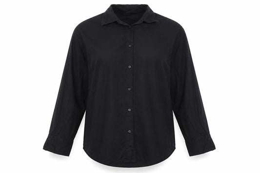 Zara Women’s Black Size S Classic Collared Long Sleeve Button-Up Shirt
