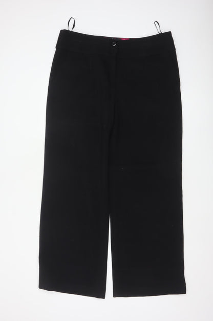 Additional front view of Betty Jackson Black Women’s Black UK 16 High Waist Wide-Leg Dress Trousers