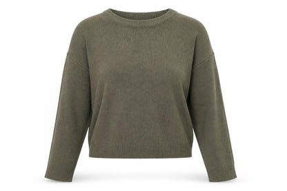 Brave Soul Women Green XS Crew Neck Knit Pullover Jumper