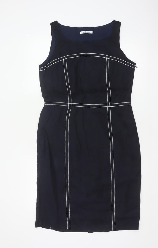 Steilmann Women’s Blue UK 12 Pencil Knee Length Sleeveless Work Dress