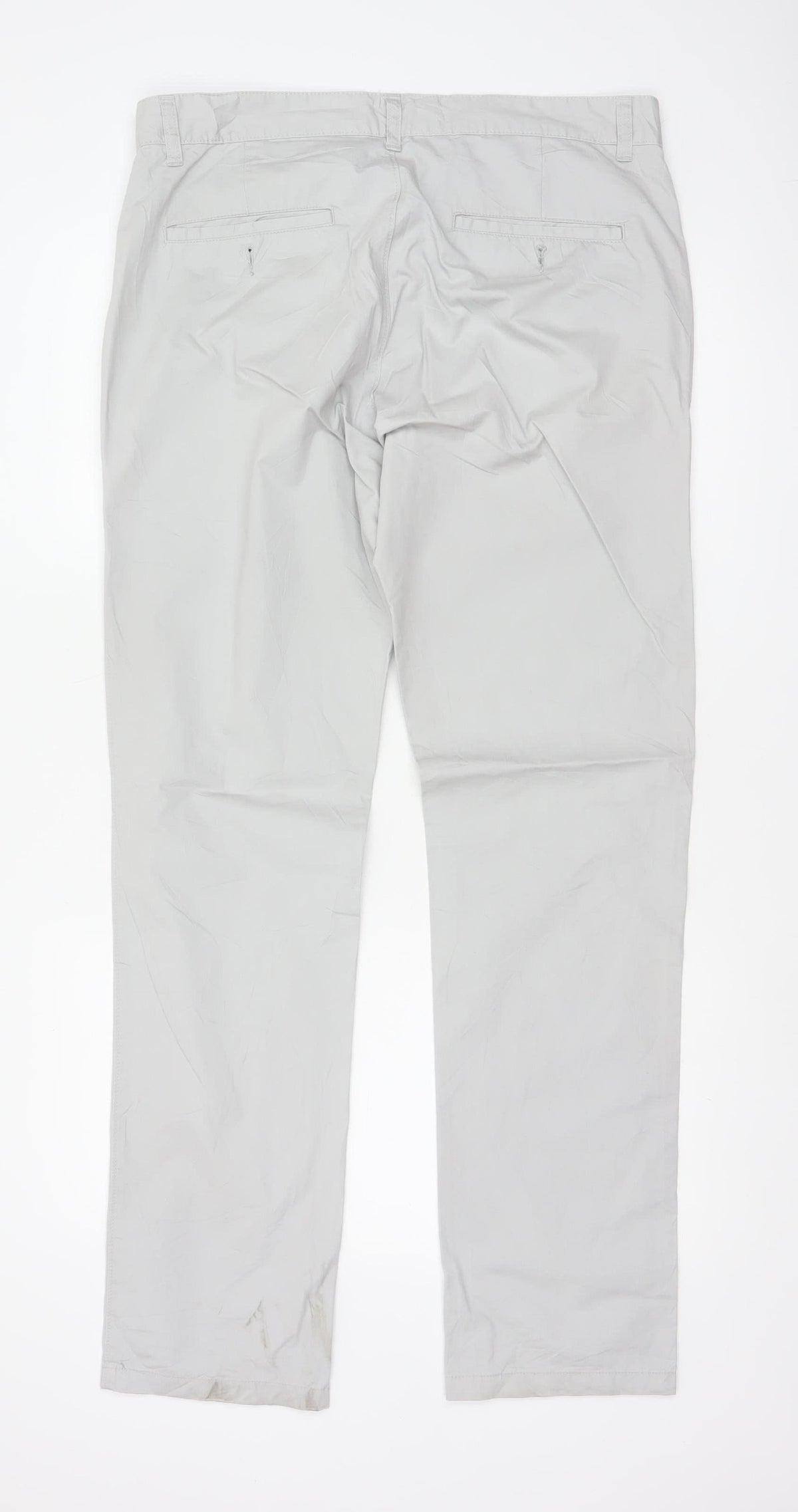 Empire Men’s Ivory Classic Chino Trousers W34 Straight Leg Cotton