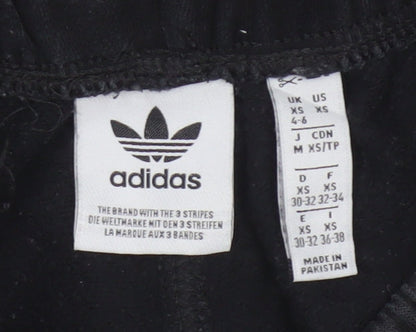 Additional view of adidas Women’s Black XS Logo Fleece Cuffed Jogger Trousers