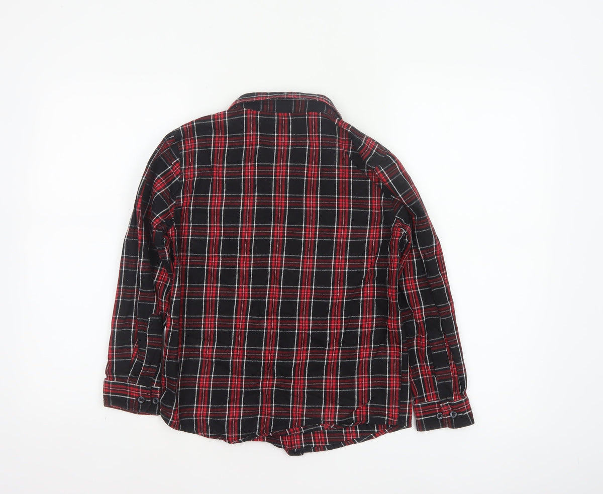 Threadboys Boys Multicoloured 9-10 Years Plaid Cotton Button-Up Shirt