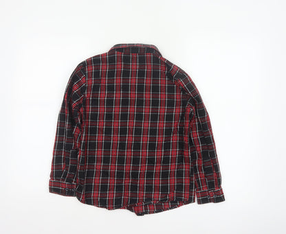 Threadboys Boys Multicoloured 9-10 Years Plaid Cotton Button-Up Shirt