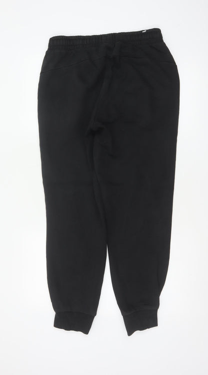 Puma Men’s Black M Jogger Sweatpants Logo Elastic Waist Cuffed