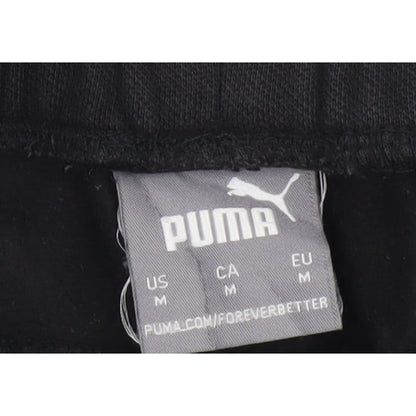 Puma Men’s Black M Jogger Sweatpants Logo Elastic Waist Cuffed