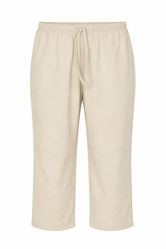 Essence Women’s Beige Size 24 Tapered Drawstring Trousers
