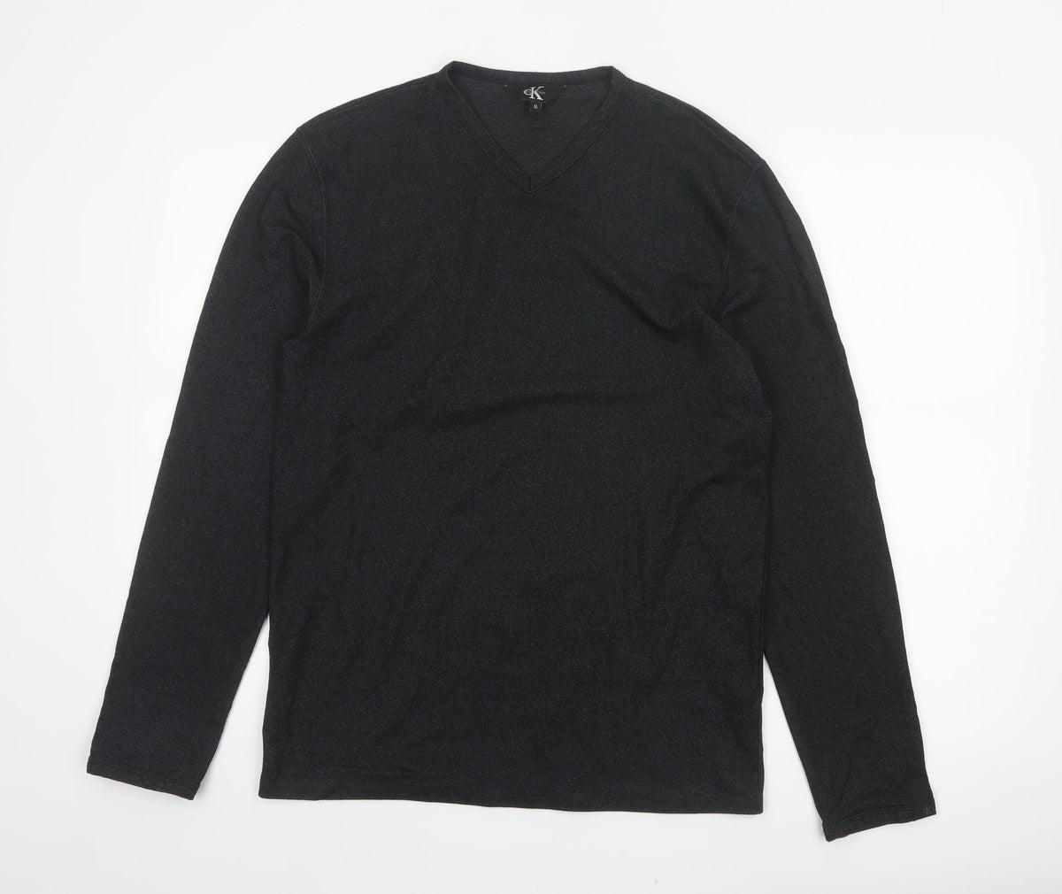 Calvin Klein Men’s Black M Long Sleeve V-Neck Jersey Casual Top