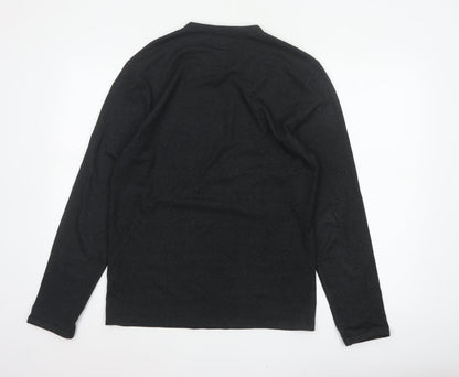 Calvin Klein Men’s Black M Long Sleeve V-Neck Jersey Casual Top
