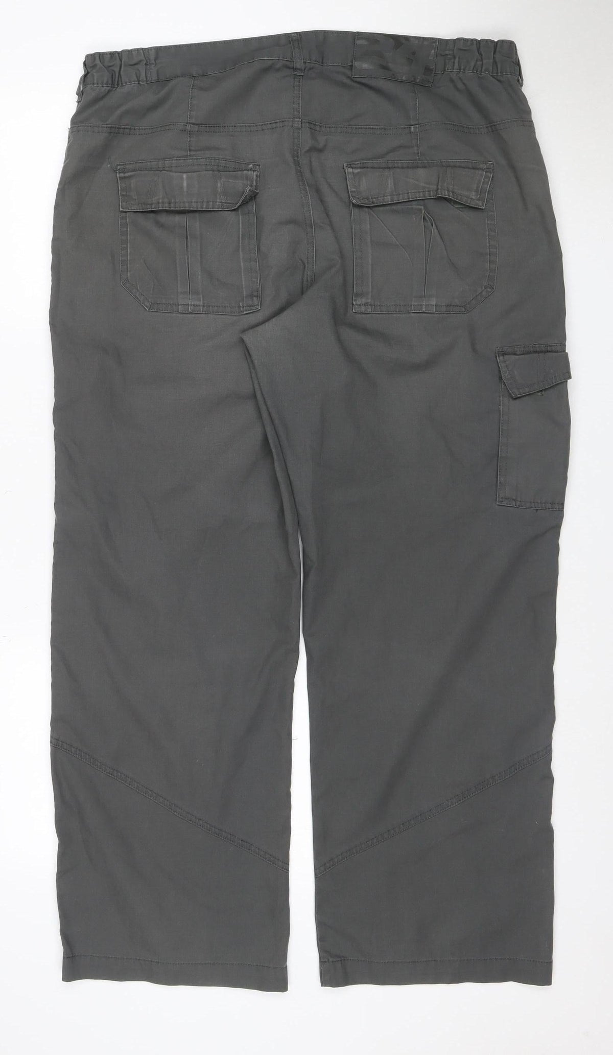 TOG24 Men’s Grey Cargo Trousers L 36in Regular Straight Leg Pockets