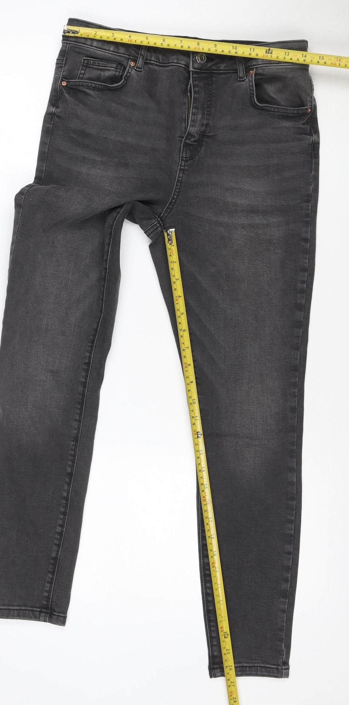 Primark Women’s Black UK 14 Slim Straight Stretch Jeans