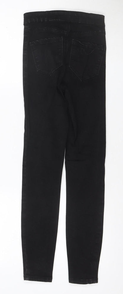 Denim Co. Women Black UK 4 Skinny Stretch Mid Rise Jeans