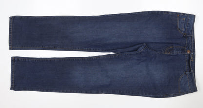 George Women’s Blue UK 14 Straight Mid Rise Stretch Jeans
