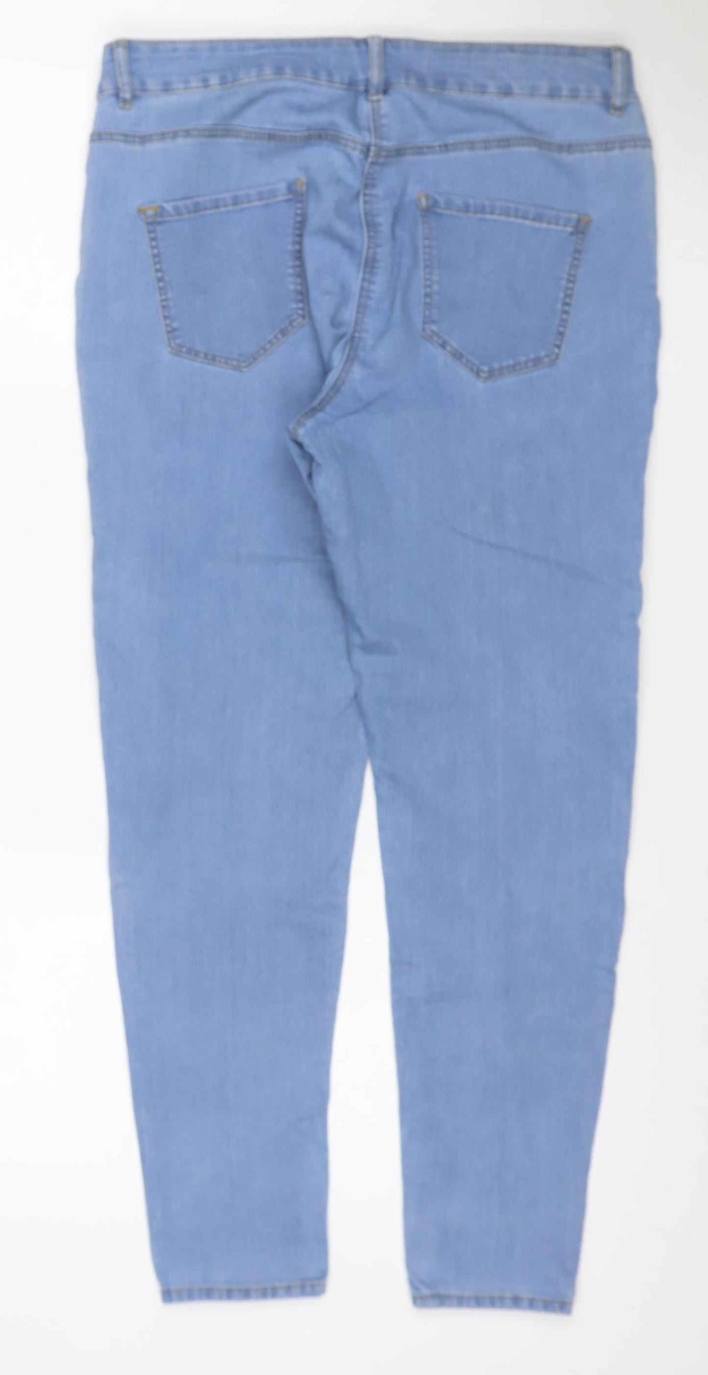 George Women Blue UK 14 Skinny Stretch Mid Rise Jeans