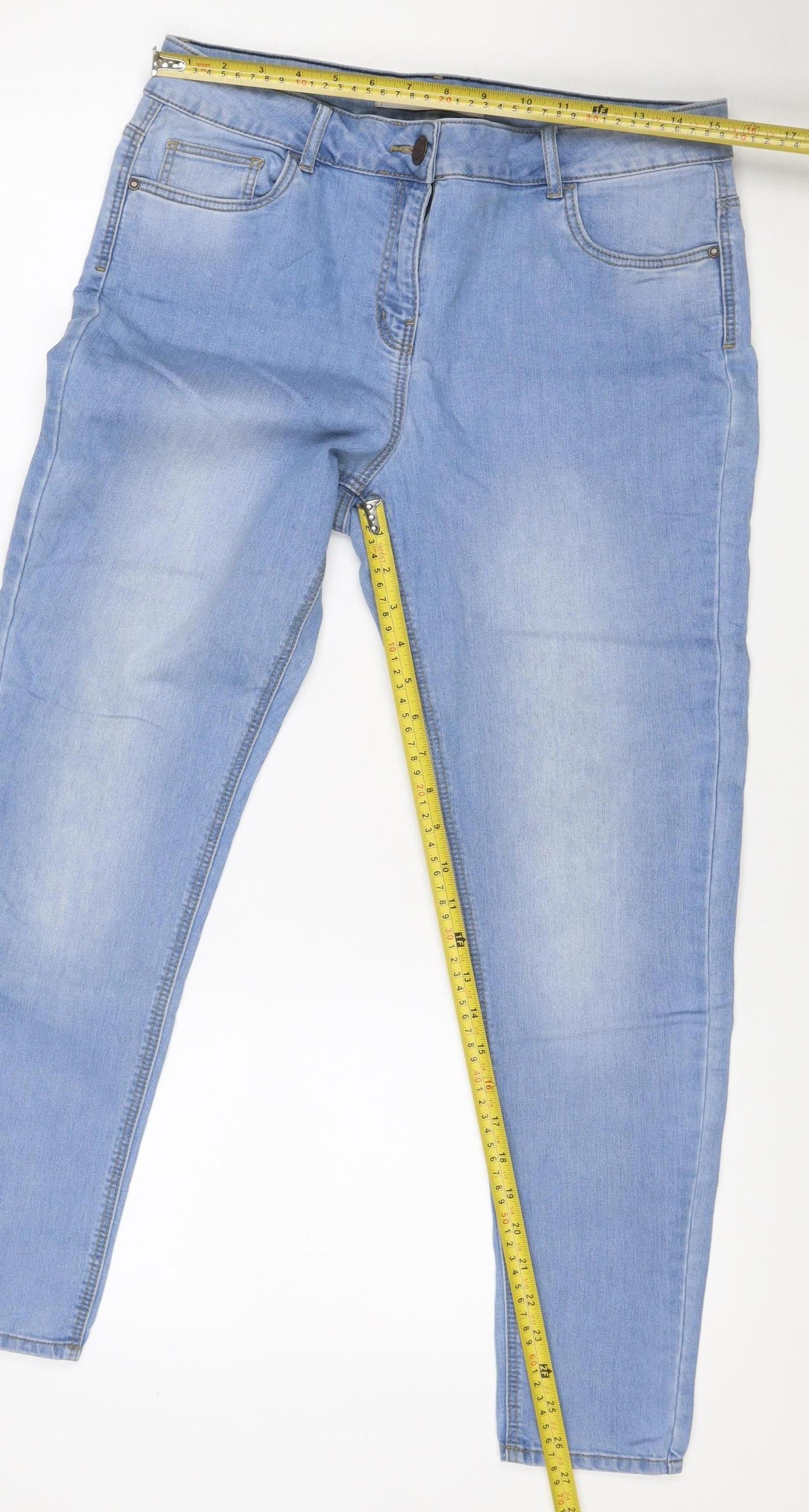 George Women Blue UK 14 Skinny Stretch Mid Rise Jeans