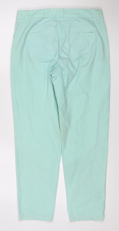 Marks and Spencer Women Green Size 10 Short Straight Cotton Jeans