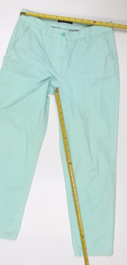 Marks and Spencer Women Green Size 10 Short Straight Cotton Jeans