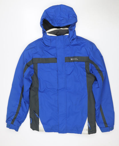 Mountain Warehouse Men’s Blue XS Hooded Waterproof Ski Jacket