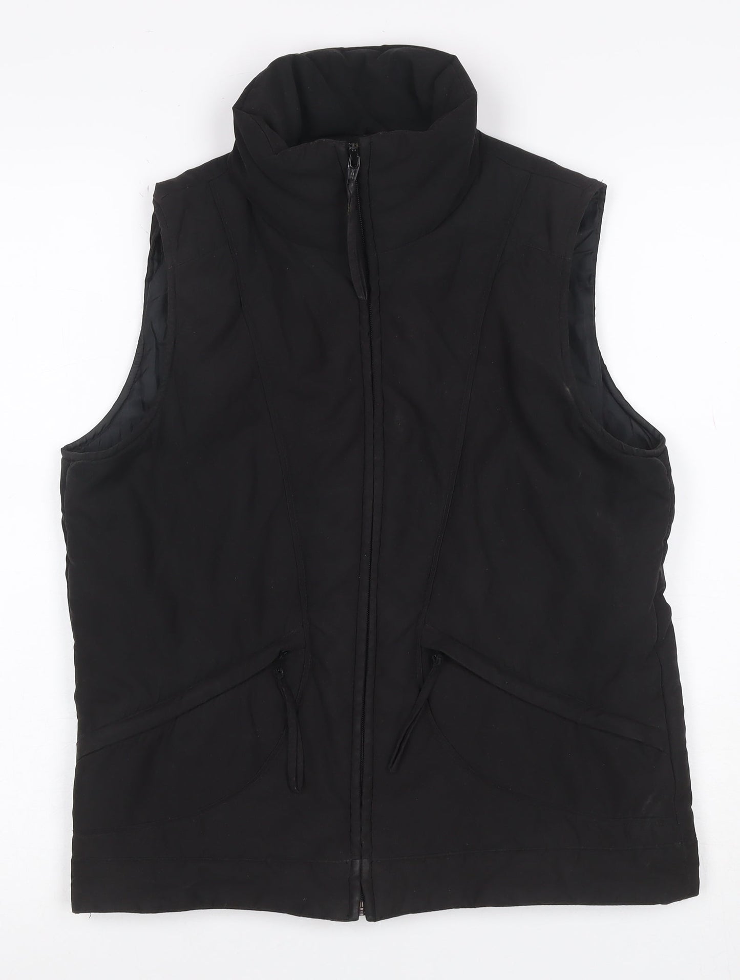 Dorothy Perkins Women Black Size 8 Padded Zip Puffer Waistcoat