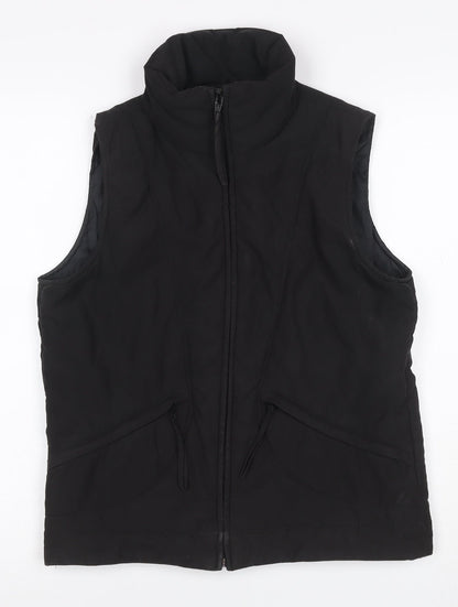 Dorothy Perkins Women Black Size 8 Padded Zip Puffer Waistcoat