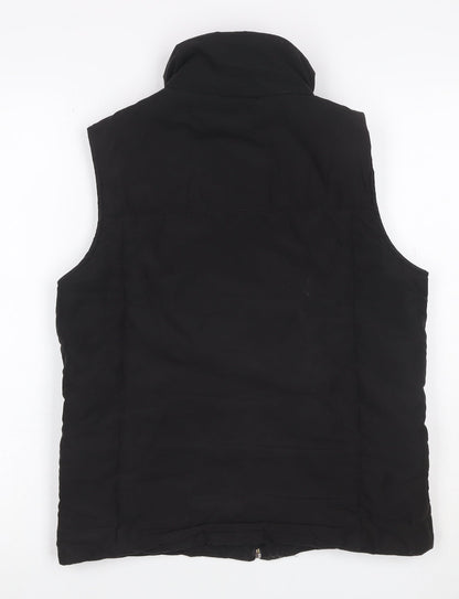 Dorothy Perkins Women Black Size 8 Padded Zip Puffer Waistcoat