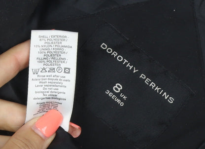 Dorothy Perkins Women Black Size 8 Padded Zip Puffer Waistcoat