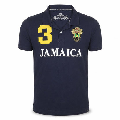 Robin Ruth Men's Blue L Jamaica 3 Embroidered Short Sleeve Polo Shirt