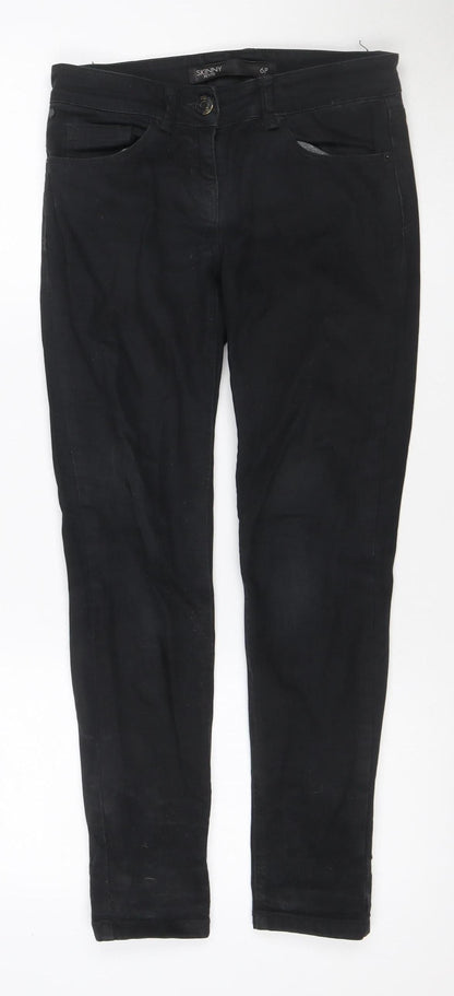 Next Women’s Black Skinny Petite Jeans UK 6 Stretch Denim