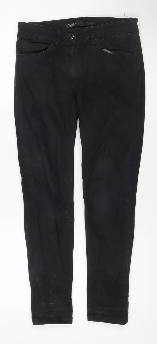 Next Women’s Black Skinny Petite Jeans UK 6 Stretch Denim