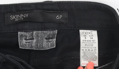 Next Women’s Black Skinny Petite Jeans UK 6 Stretch Denim