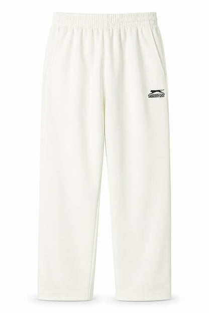 Front view of Slazenger boys’ ivory 9-10 years track pants straight leg