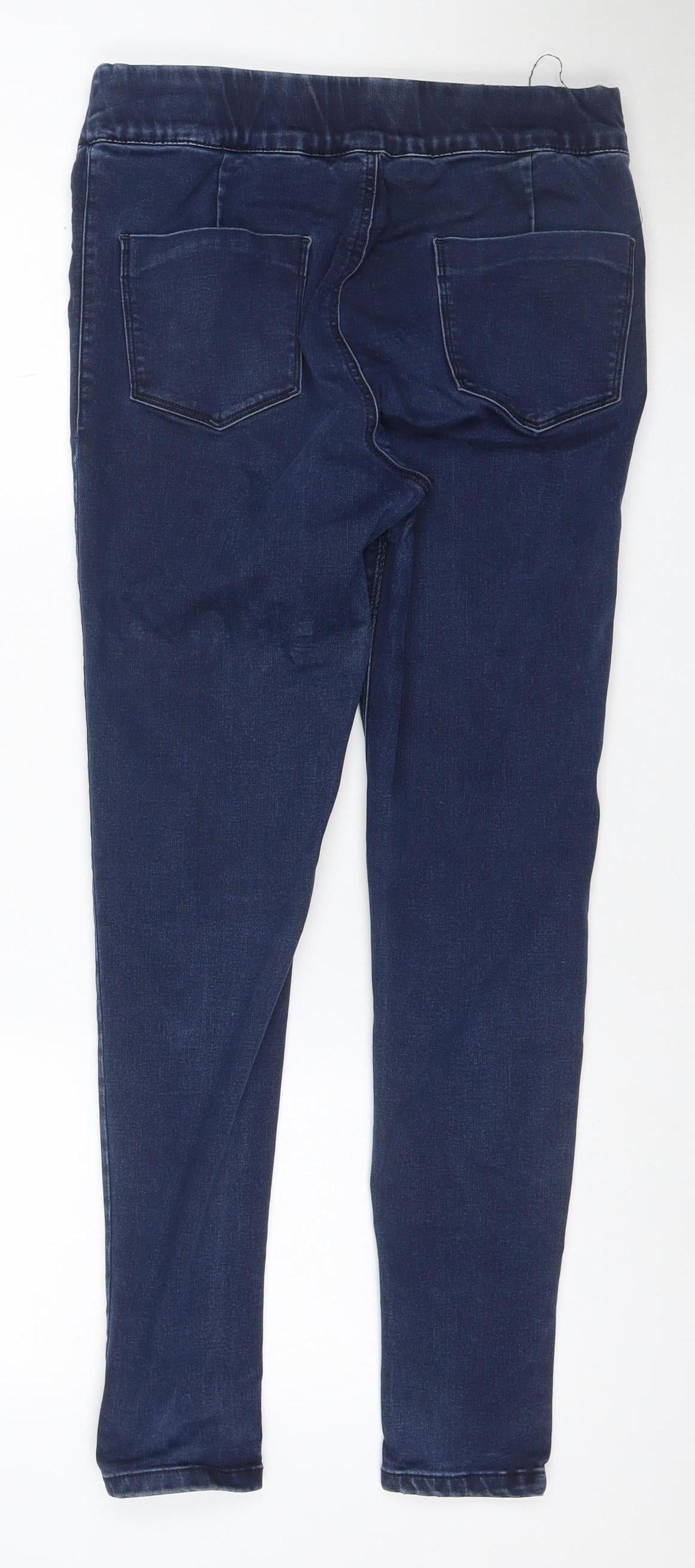 Marks & Spencer Women Blue UK 12 Skinny Stretch Jeggings Dark Wash Denim