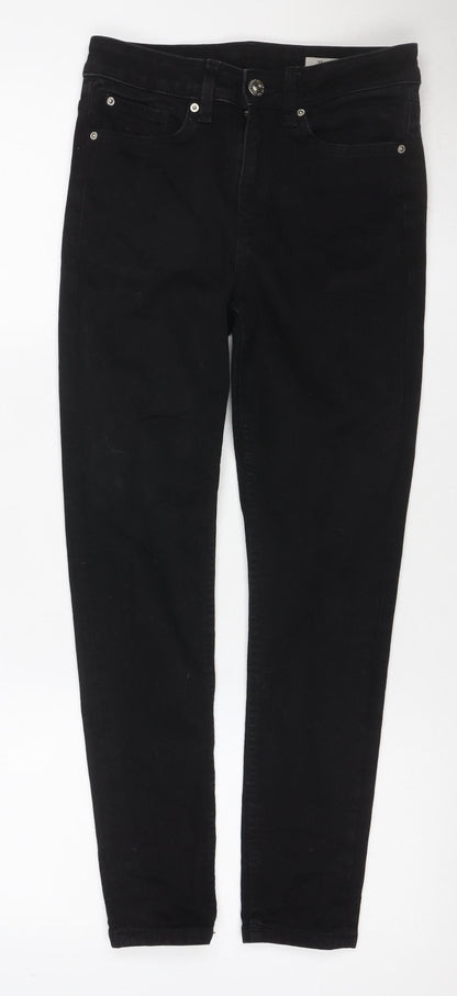 The Ivy Women’s Black Size 8 Short Skinny Stretch Jeans 5 Pocket