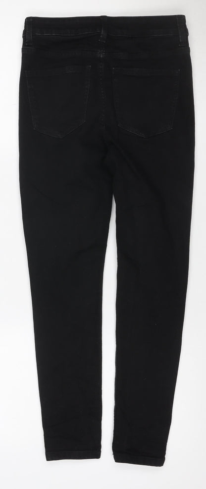 The Ivy Women’s Black Size 8 Short Skinny Stretch Jeans 5 Pocket