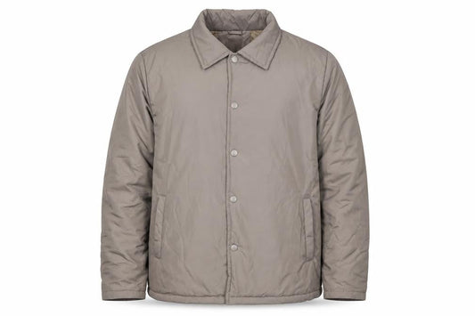boohooMAN Men’s Grey Tall L Padded Snap Button Jacket Coat