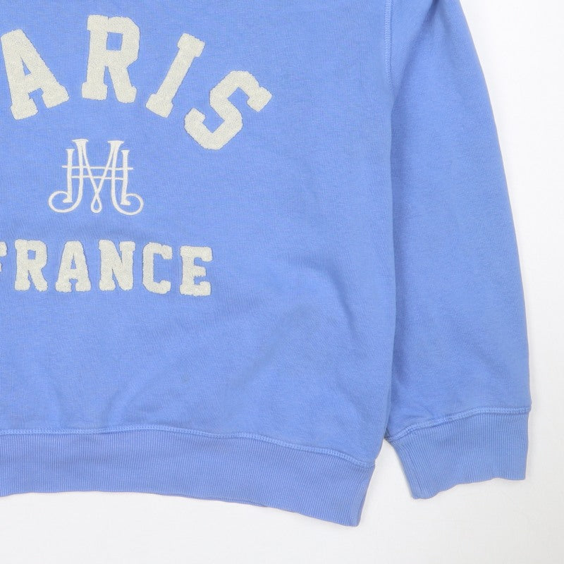 H&M Women's Blue L Paris France Logo Pullover Sweatshirt Long Sleeve
