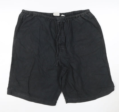 Calvin Klein Men’s Black L Cotton Drawstring Elastic Waist Shorts