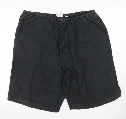 Calvin Klein Men’s Black L Cotton Drawstring Elastic Waist Shorts