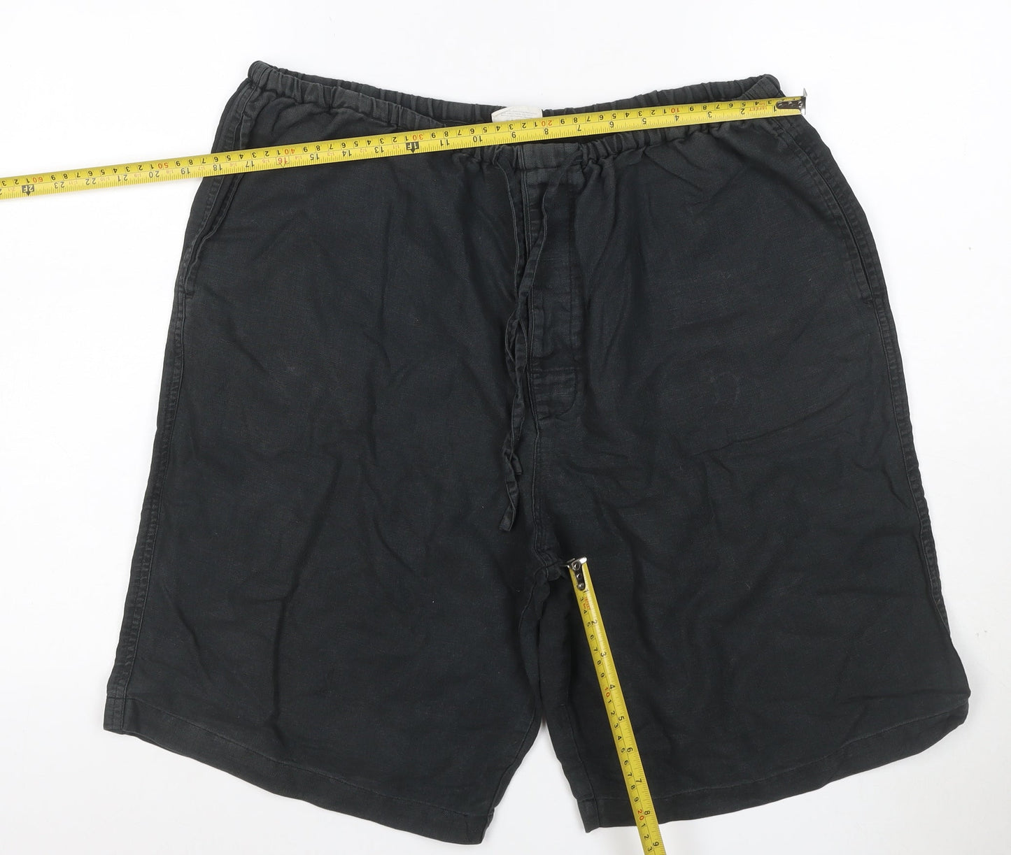 Calvin Klein Men’s Black L Cotton Drawstring Elastic Waist Shorts