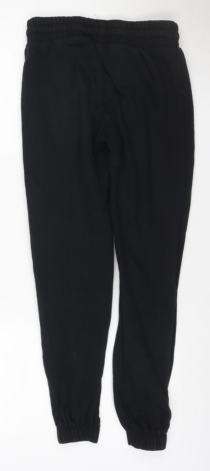 Back view of Disney girls’ black 9-10 years stitch & angel jogger sweatpants
