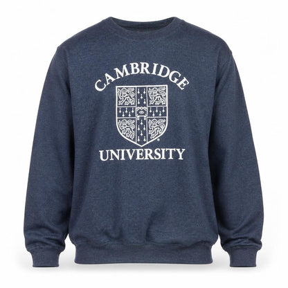 Cambridge University Men’s Blue L Crew Neck Logo Sweatshirt Pullover