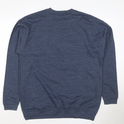 Cambridge University Men’s Blue L Crew Neck Logo Sweatshirt Pullover