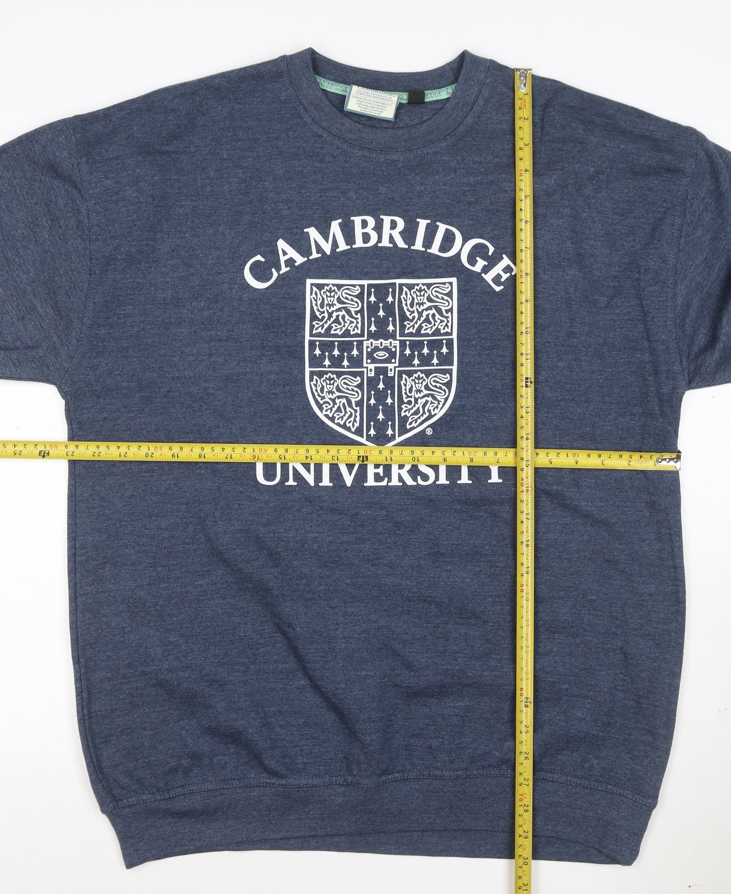 Cambridge University Men’s Blue L Crew Neck Logo Sweatshirt Pullover