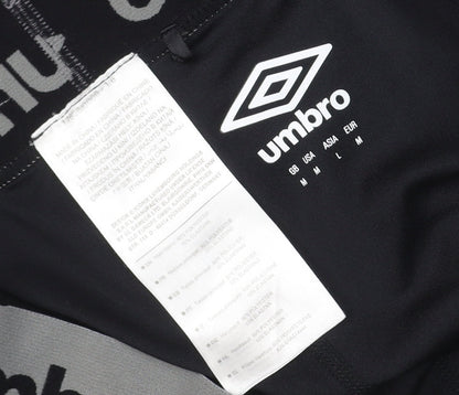 Umbro Women's Black Grey Logo Leggings Size M Gym Training Stretch