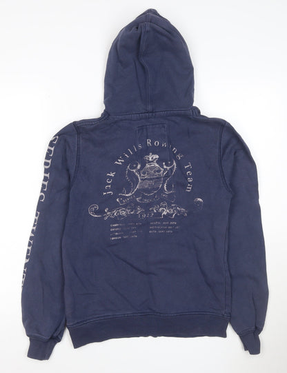 Jack Wills Women’s Blue Size 10 Pullover Hoodie Graphic Logo