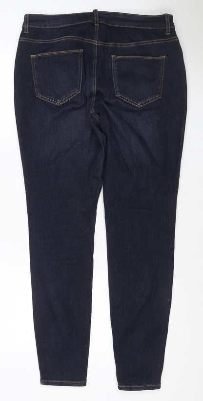 TU Women’s Blue Straight Leg Stretch Denim Jeans Size 16 Tall