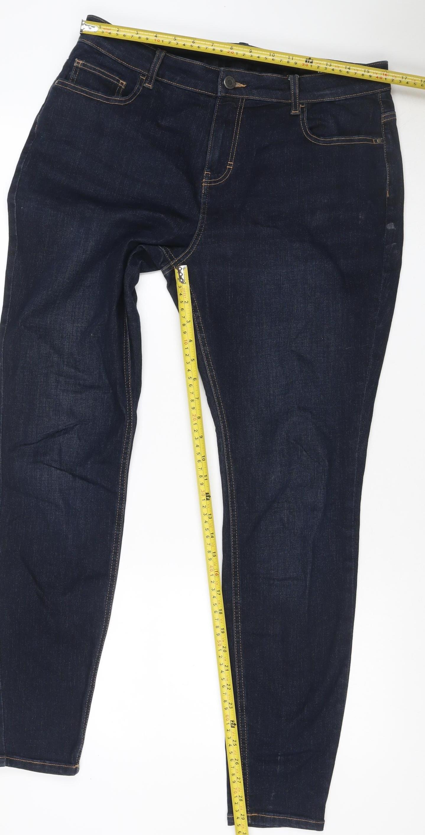 TU Women’s Blue Straight Leg Stretch Denim Jeans Size 16 Tall