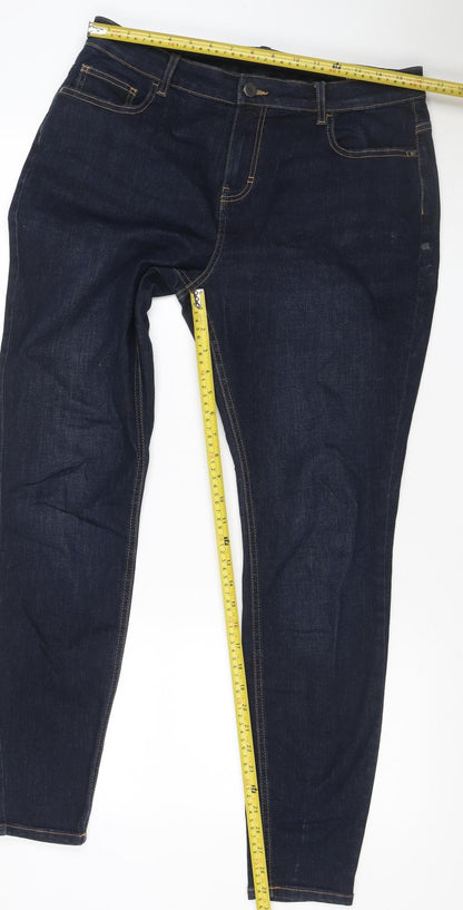 TU Women’s Blue Straight Leg Stretch Denim Jeans Size 16 Tall