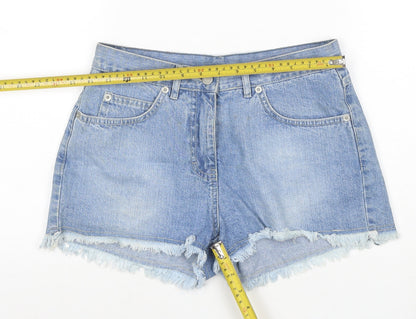 Bay Women’s Blue Size 10 High Rise Cut-Off Denim Shorts 100% Cotton
